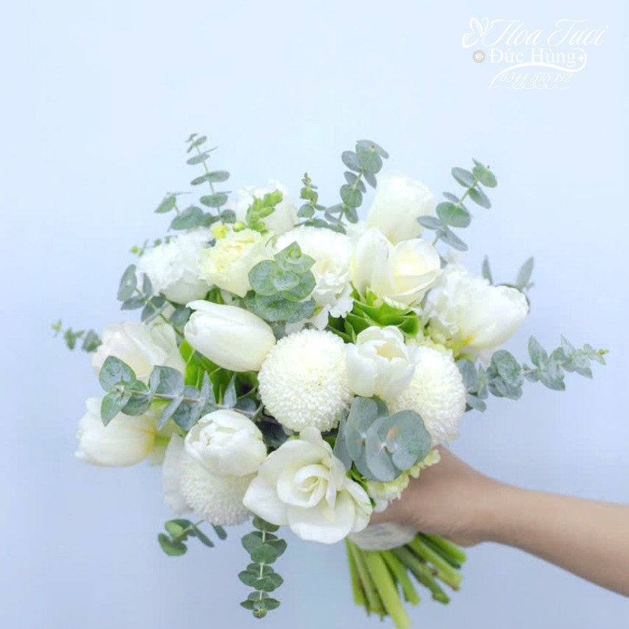 Bó Hoa Cưới Màu Trắng